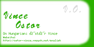 vince ostor business card